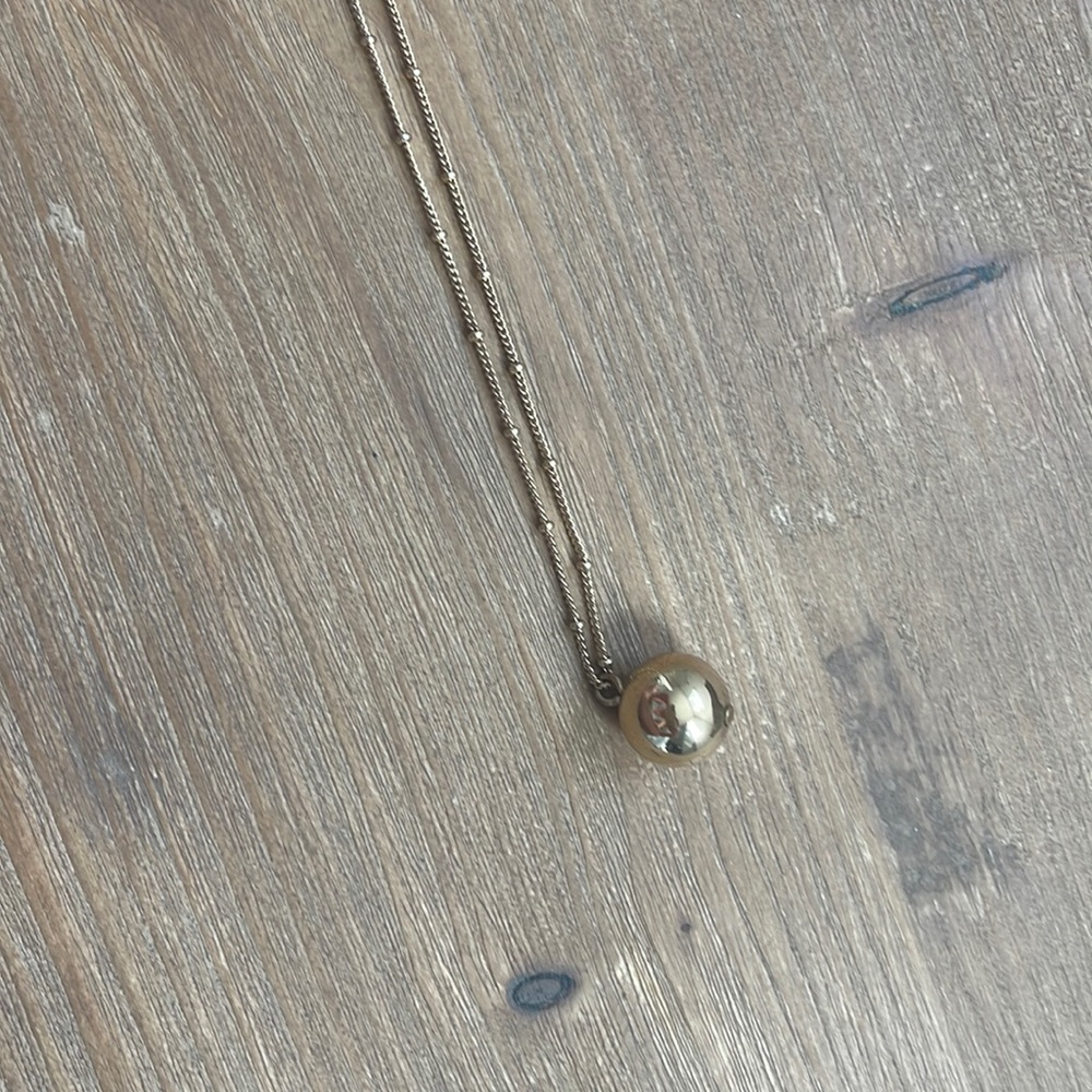 JCrew gold ball necklace